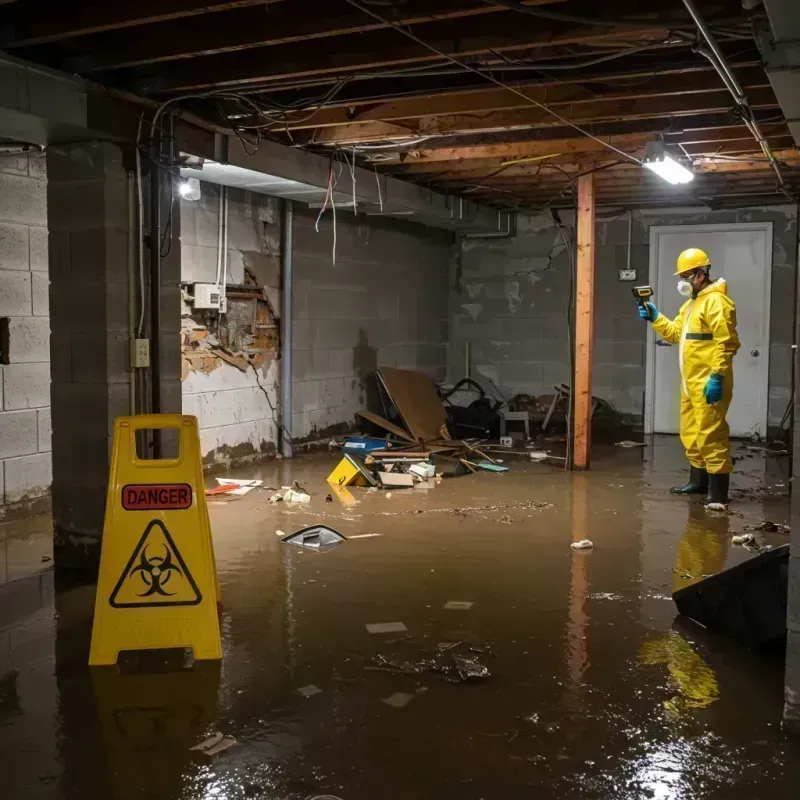 Flooded Basement Electrical Hazard in Lake Koshkonong, WI Property